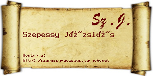 Szepessy Józsiás névjegykártya